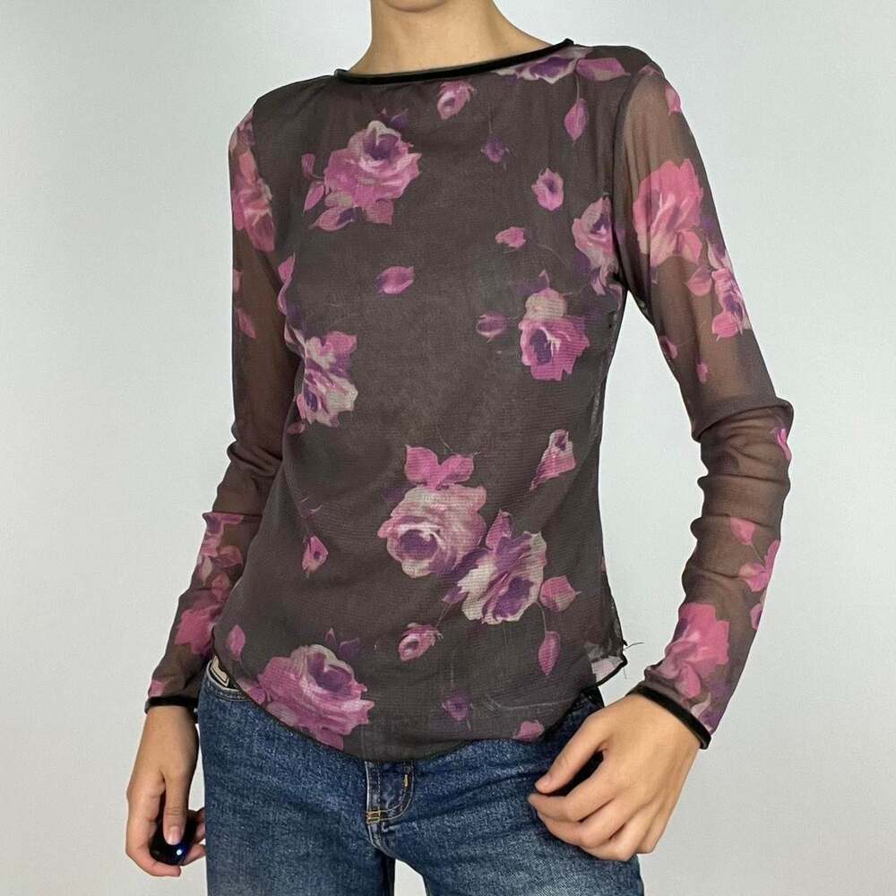 Per Una Women's Brown and Pink Jumper